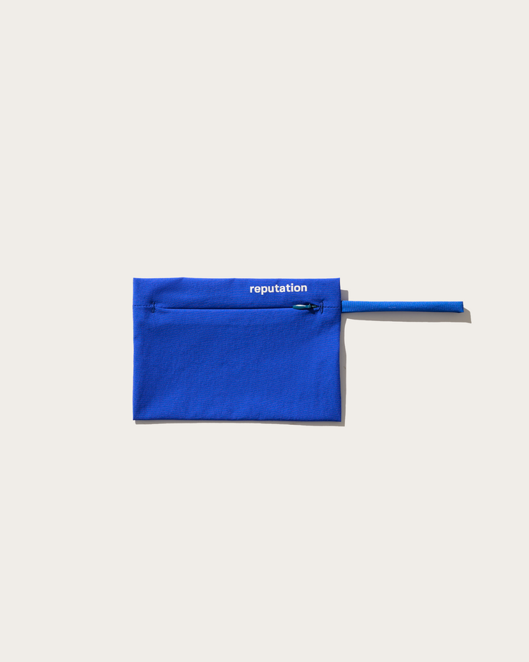 Reputation Signature Short 01 in royal blue, product flat lay