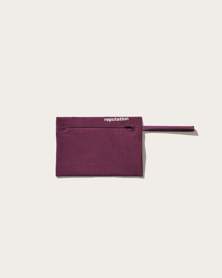 Reputation Signature Short 01 in noir plum, product flat lay
