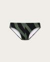 Reputation Signature Swim Brief 01 Zebra in olive green, flat lay
