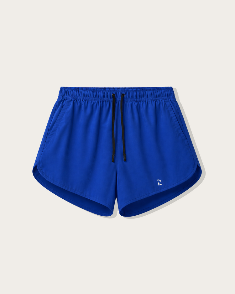 Reputation Signature Short 01 in royal blue, flat lay